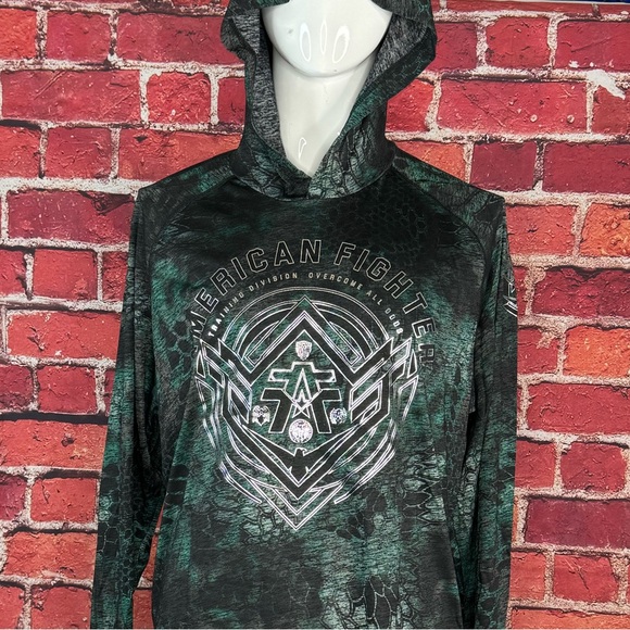 American Fighter Men's Graphic Long Sleeve Hooded T-Shirt - Size: 2XL- NWT - Picture 2 of 12